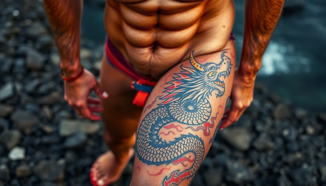 50+ Dragon Tattoo Ideas for Men's Legs: Traditional to Modern Designs (2025) 12 50+ Dragon Tattoo Ideas for Men's Legs: Traditional to Modern Designs (2025) 11