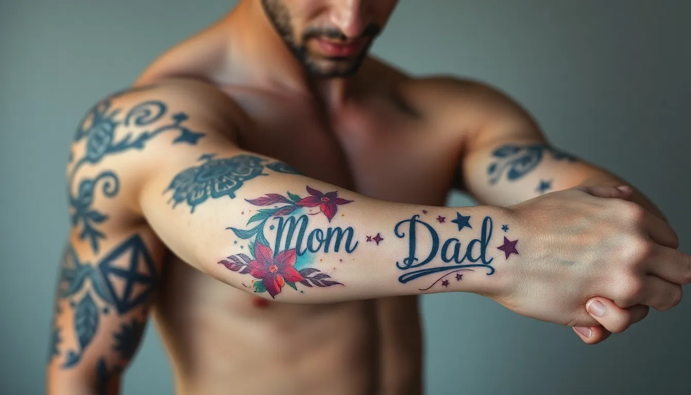 50+ Best Mom and Dad Tattoo Ideas for Men: Designs, Placement & Meaning 12 50+ Best Mom and Dad Tattoo Ideas for Men: Designs, Placement & Meaning 11