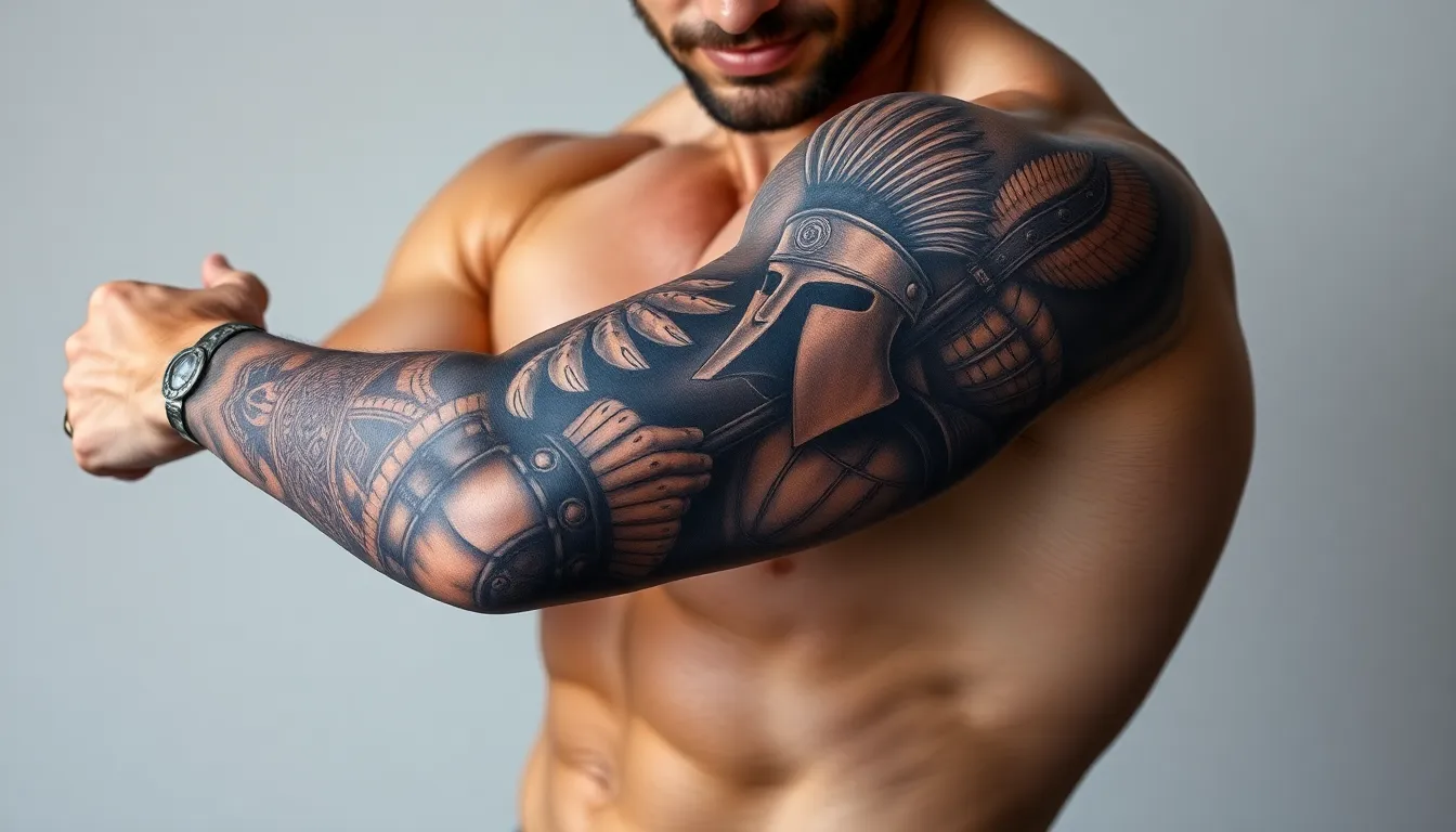 50 Powerful Spartan Tattoo Ideas for Men: Warrior Designs & Meaning Guide 11