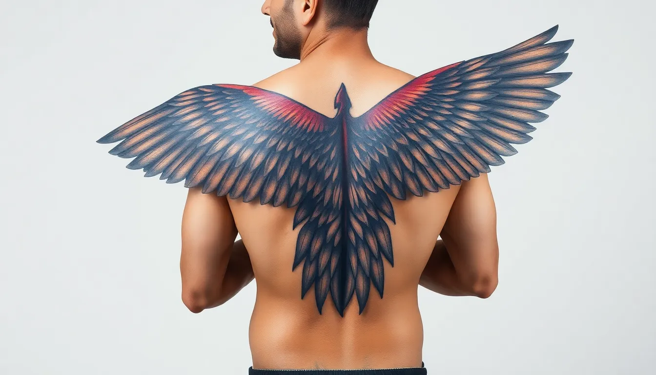 50+ Epic Wings Tattoo Ideas for Men's Backs (Complete Guide 2025) 12 50+ Epic Wings Tattoo Ideas for Men's Backs (Complete Guide 2025) 11