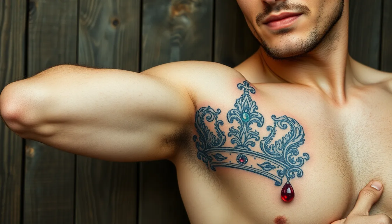 50+ Crown Tattoo Designs for Men: Bold Royal Ink Ideas & Placement Tips 14 50+ Crown Tattoo Designs for Men: Bold Royal Ink Ideas & Placement Tips 13