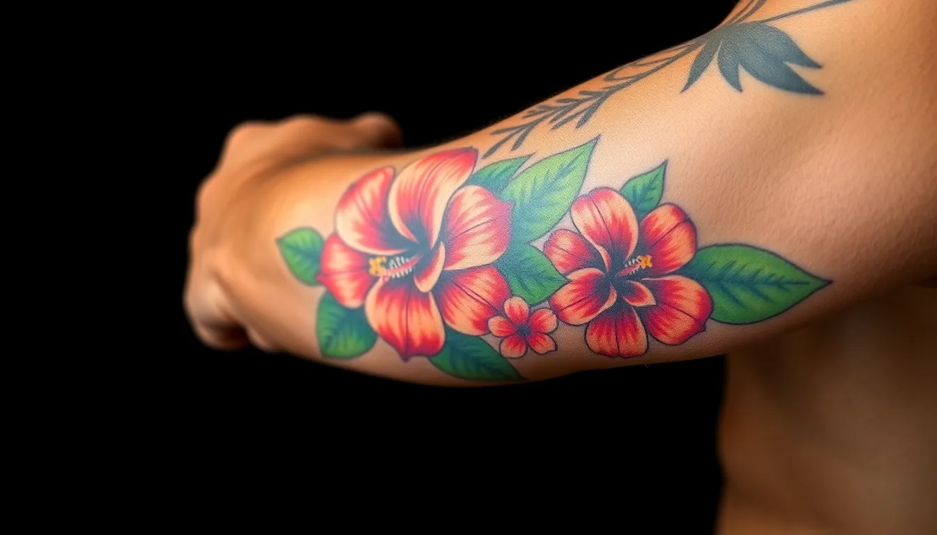 50 Bold Flower Tattoo Designs for Men: From Roses to Japanese Florals 14 50 Bold Flower Tattoo Designs for Men: From Roses to Japanese Florals 13