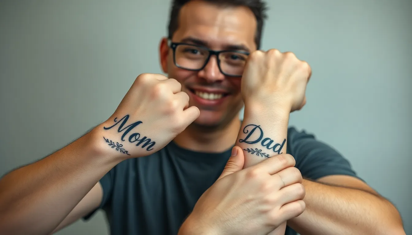 50+ Best Mom and Dad Tattoo Ideas for Men: Designs, Placement & Meaning 14 50+ Best Mom and Dad Tattoo Ideas for Men: Designs, Placement & Meaning 13