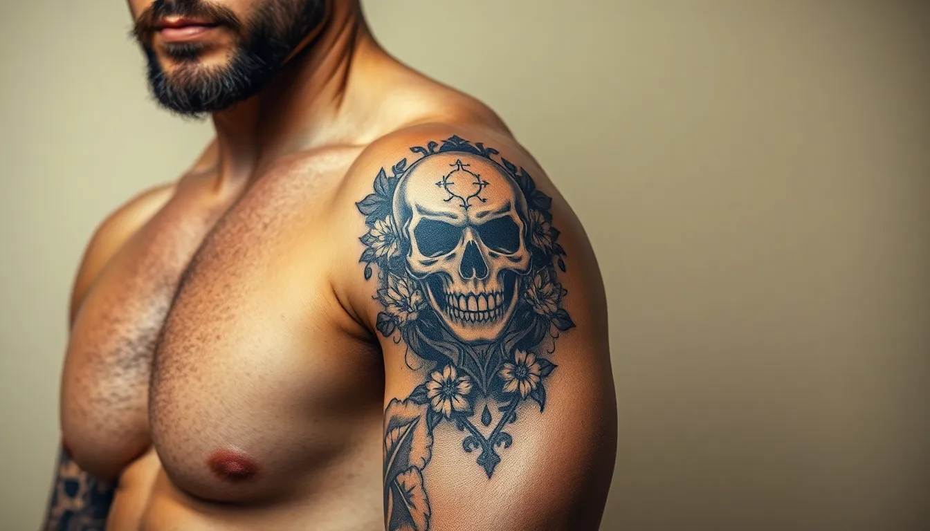 50+ Badass Skull Tattoo Ideas for Men: Bold Designs That Make a Statement 14 50+ Badass Skull Tattoo Ideas for Men: Bold Designs That Make a Statement 13