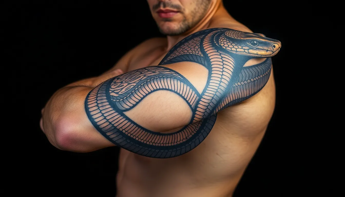 50+ Bold Snake Tattoo Ideas for Men: Traditional to Modern Designs 14 50+ Bold Snake Tattoo Ideas for Men: Traditional to Modern Designs 13
