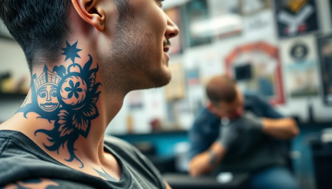 Best Neck Tattoo Ideas for Men: Bold Designs, Placement Tips & What to Expect 14 Best Neck Tattoo Ideas for Men: Bold Designs, Placement Tips & What to Expect 13