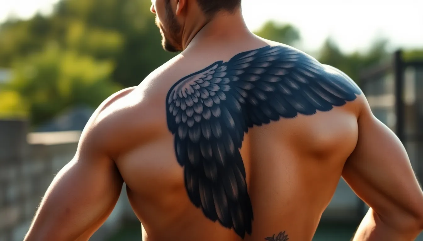 50+ Epic Wings Tattoo Ideas for Men's Backs (Complete Guide 2025) 14 50+ Epic Wings Tattoo Ideas for Men's Backs (Complete Guide 2025) 13