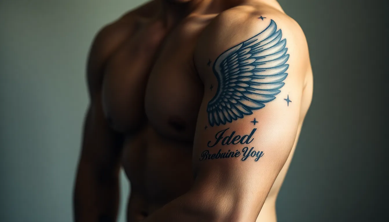 50+ Angel Wing Tattoo Ideas for Men: Meanings, Placement & Designs 16 50+ Angel Wing Tattoo Ideas for Men: Meanings, Placement & Designs 15