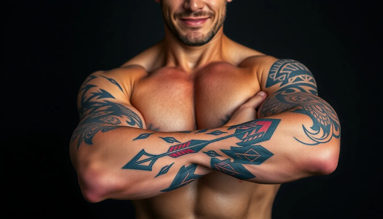 35 Bold Arrow Tattoo Designs for Men: From Minimalist to Tribal Styles 15