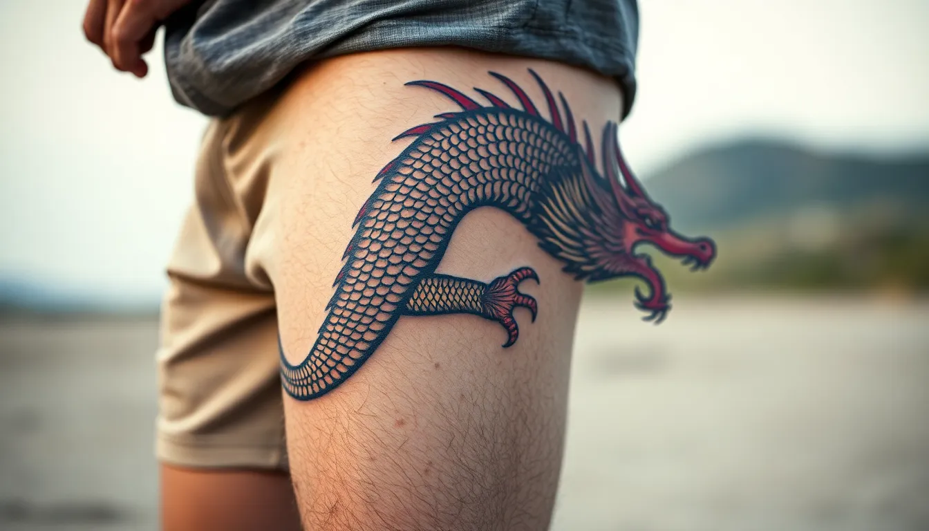 50+ Dragon Tattoo Ideas for Men's Legs: Traditional to Modern Designs (2025) 16 50+ Dragon Tattoo Ideas for Men's Legs: Traditional to Modern Designs (2025) 15