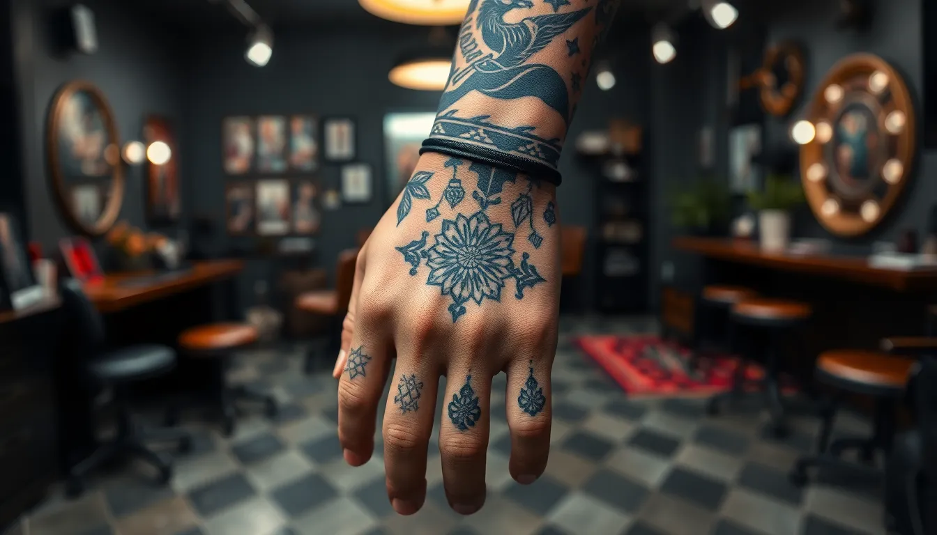 Hand Band Tattoo for Men: 50+ Bold Designs, Pain Guide & Professional Tips 16 Hand Band Tattoo for Men: 50+ Bold Designs, Pain Guide & Professional Tips 15