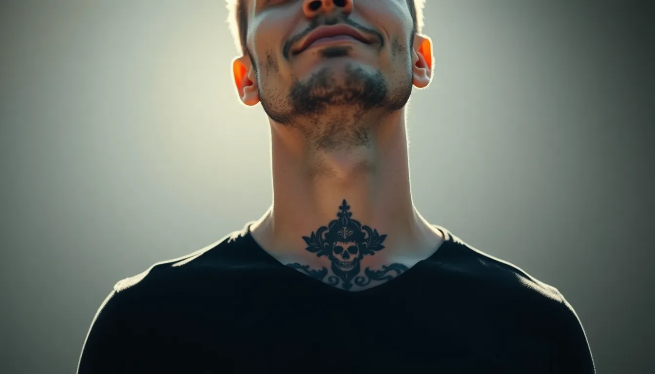 50+ Bold Neck Tattoo Ideas for Men: From Minimalist to Statement Designs 16 50+ Bold Neck Tattoo Ideas for Men: From Minimalist to Statement Designs 15