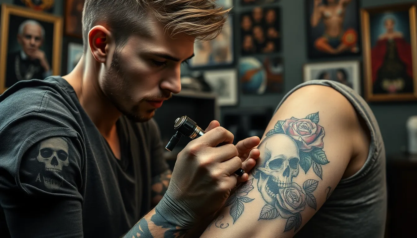 50+ Skull and Rose Tattoo Ideas for Men: Designs, Meanings & Artist Tips 16 50+ Skull and Rose Tattoo Ideas for Men: Designs, Meanings & Artist Tips 15