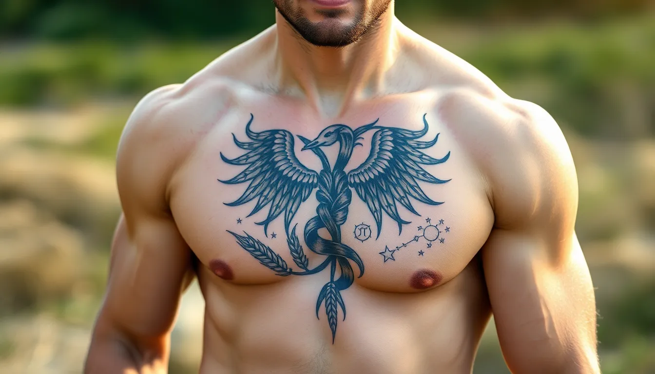 47 Bold Virgo Tattoo Designs for Men: Symbols, Constellations & Placement Ideas 16 47 Bold Virgo Tattoo Designs for Men: Symbols, Constellations & Placement Ideas 15