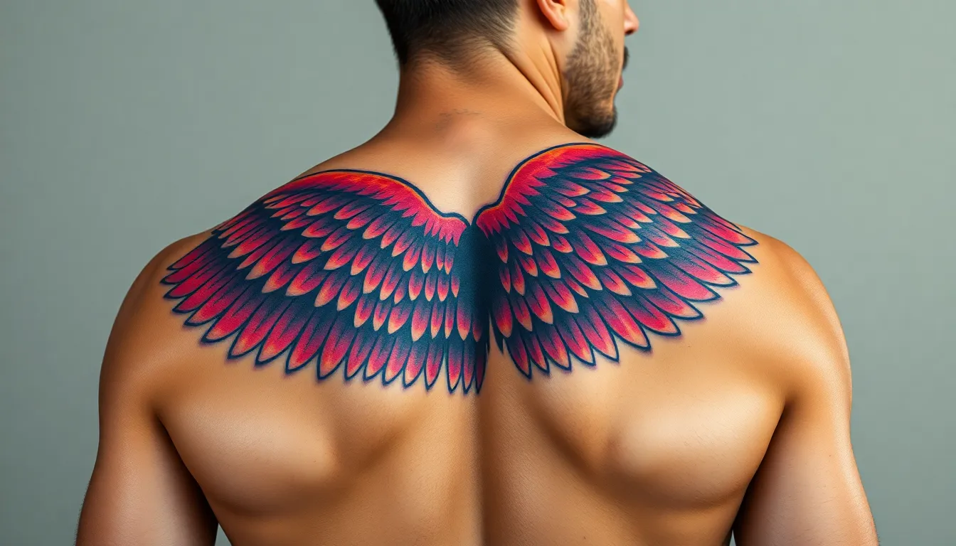 50+ Epic Wings Tattoo Ideas for Men's Backs (Complete Guide 2025) 16 50+ Epic Wings Tattoo Ideas for Men's Backs (Complete Guide 2025) 15