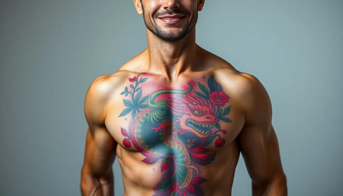 50 Stunning Colored Tattoo Designs for Men: From Bold Sleeves to Realistic Portraits 18 50 Stunning Colored Tattoo Designs for Men: From Bold Sleeves to Realistic Portraits 17