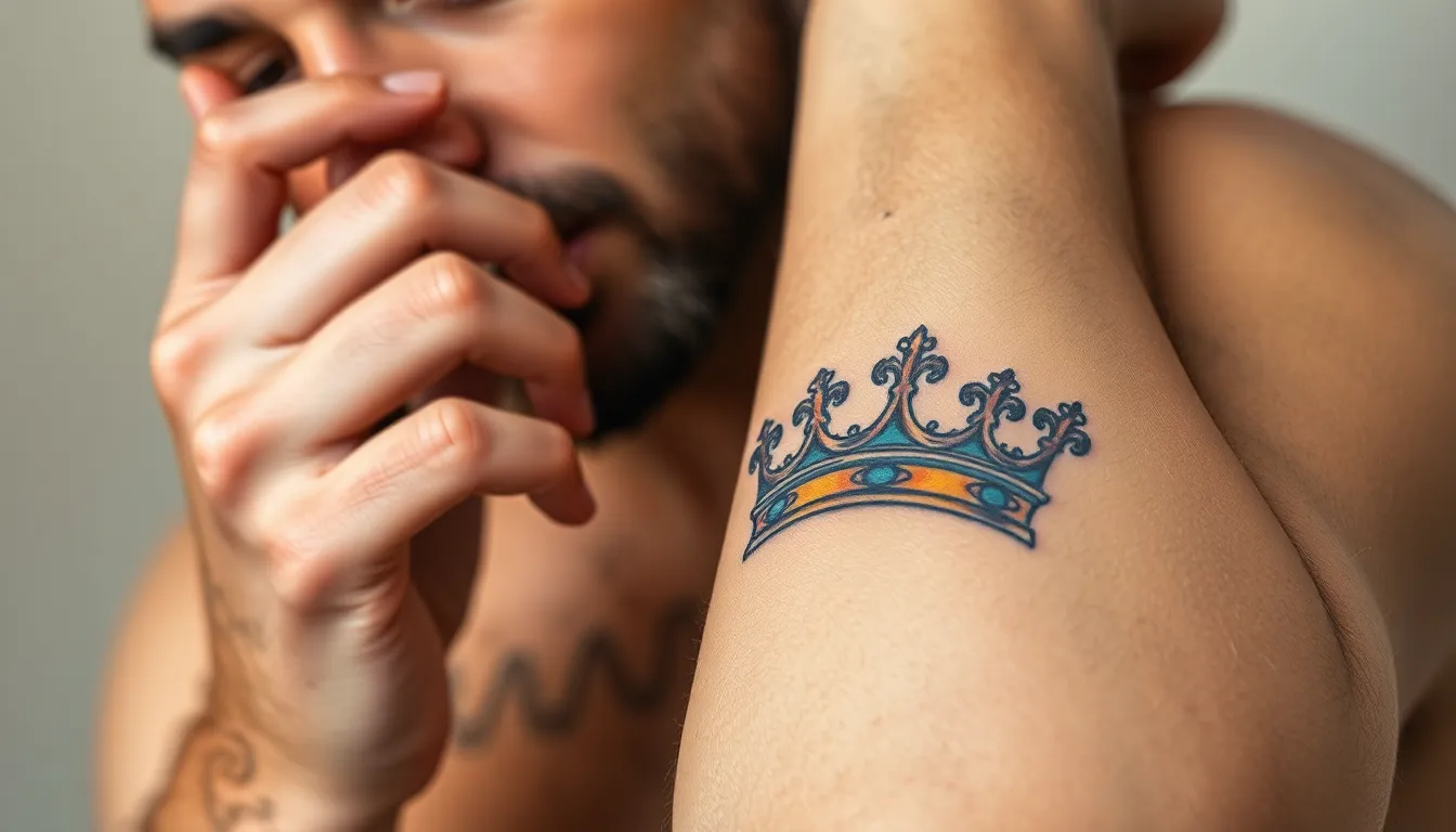 50+ Crown Tattoo Designs for Men: Bold Royal Ink Ideas & Placement Tips 18 50+ Crown Tattoo Designs for Men: Bold Royal Ink Ideas & Placement Tips 17