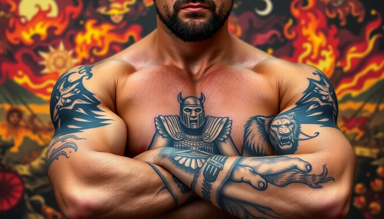 50 Epic Gladiator Tattoo Designs for Men: Warrior Ink That Commands Respect 18 50 Epic Gladiator Tattoo Designs for Men: Warrior Ink That Commands Respect 17