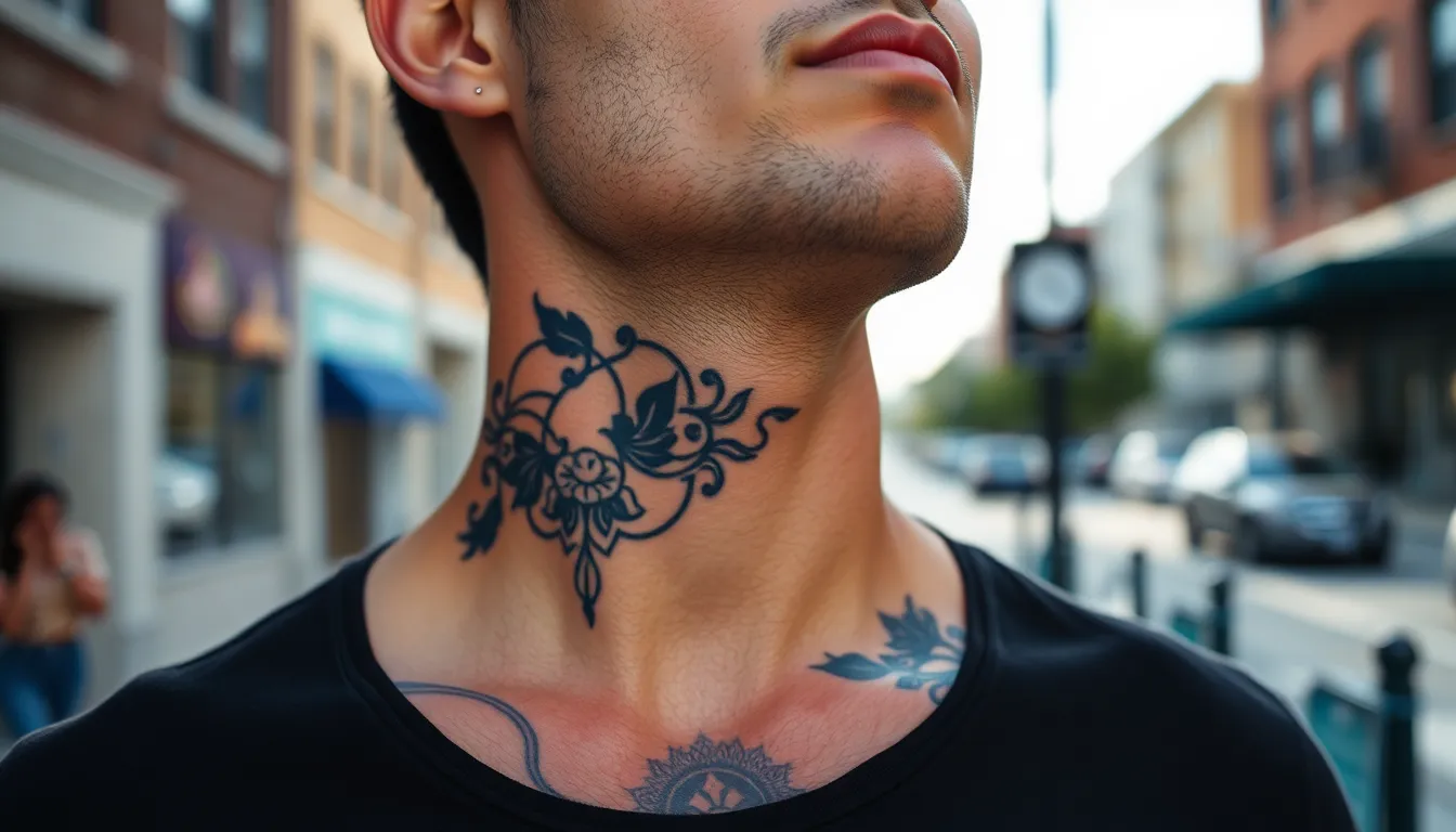 50+ Bold Neck Tattoo Ideas for Men: From Minimalist to Statement Designs 18 50+ Bold Neck Tattoo Ideas for Men: From Minimalist to Statement Designs 17