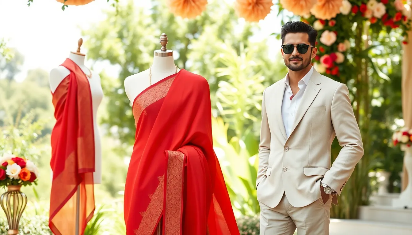 Perfect Red Saree Matching Suits for Men: Complete Style Guide 2025 17