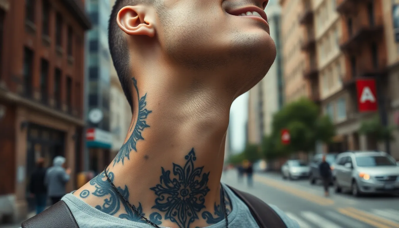Best Neck Tattoo Ideas for Men: Bold Designs, Placement Tips & What to Expect 18 Best Neck Tattoo Ideas for Men: Bold Designs, Placement Tips & What to Expect 17