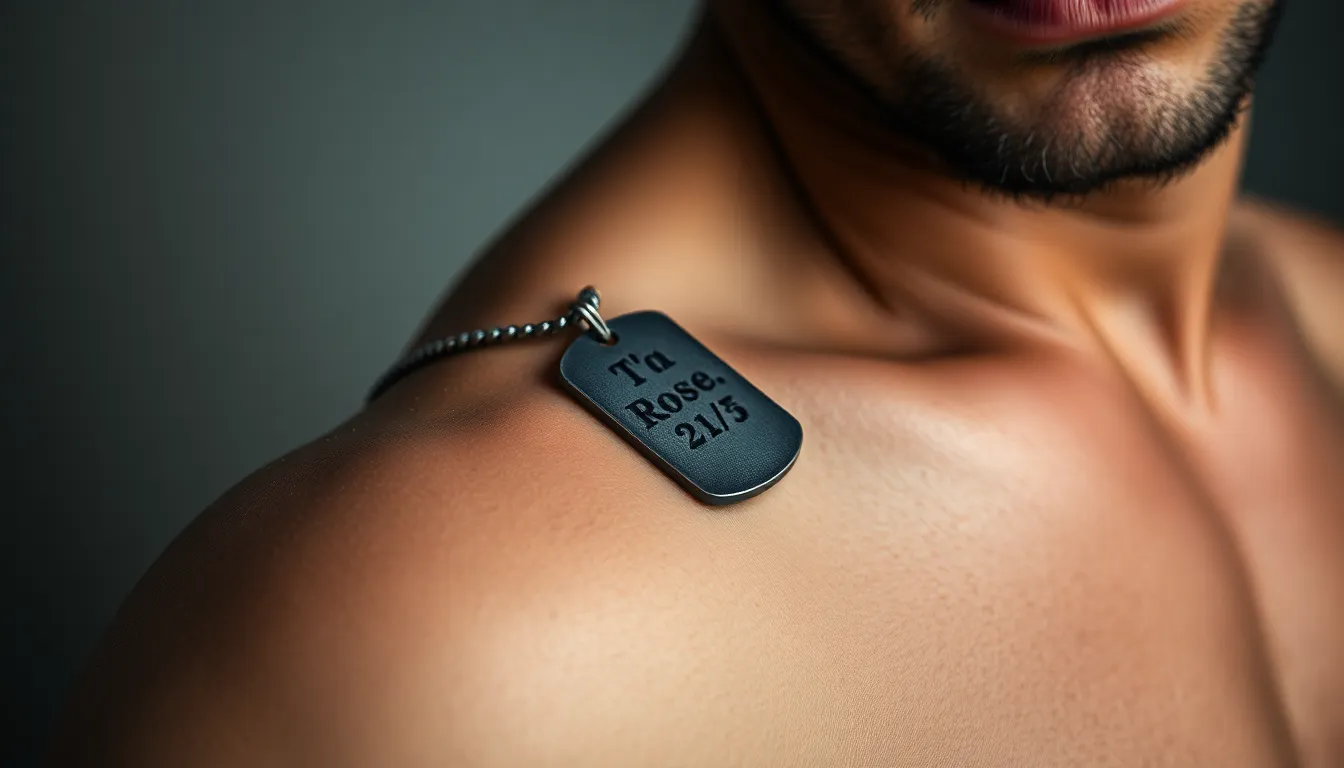 50+ Best Dog Tag Tattoo Ideas for Men: Military Designs & Placement Tips 2 50+ Best Dog Tag Tattoo Ideas for Men: Military Designs & Placement Tips 1