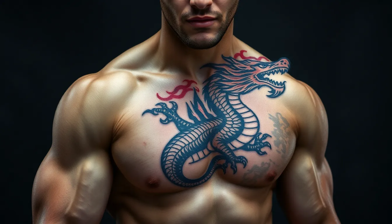 Epic Dragon Shoulder Tattoos for Men: Bold Designs & Complete Style Guide 2 Epic Dragon Shoulder Tattoos for Men: Bold Designs & Complete Style Guide 1