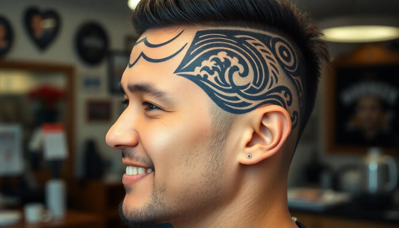50+ Hair Tattoo Designs for Men: From Geometric to Tribal Patterns (2025 Guide) 2 50+ Hair Tattoo Designs for Men: From Geometric to Tribal Patterns (2025 Guide) 1