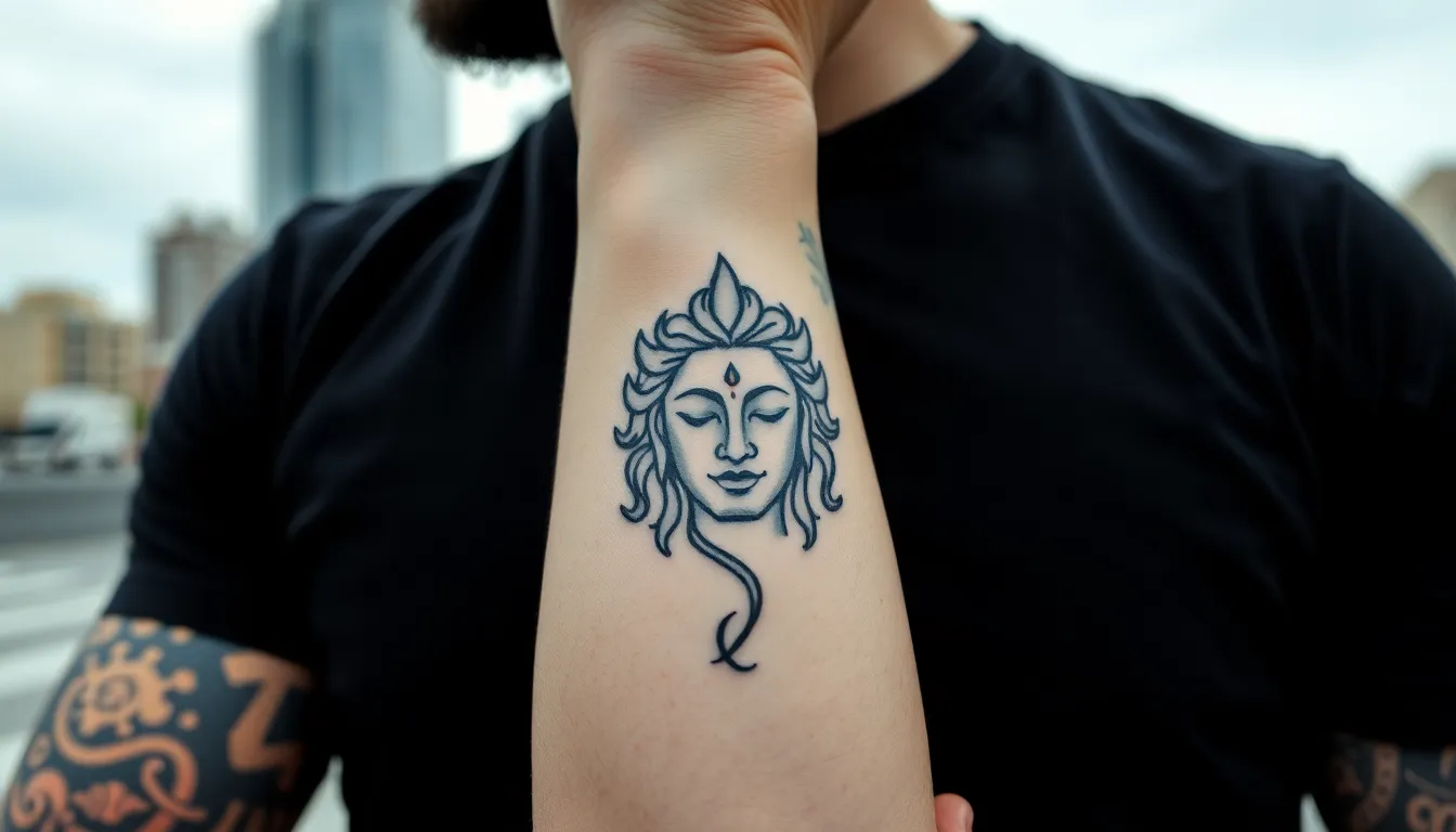 50+ Powerful Lord Shiva Tattoo Ideas for Men's Arms That Command Respect 2 50+ Powerful Lord Shiva Tattoo Ideas for Men's Arms That Command Respect 1