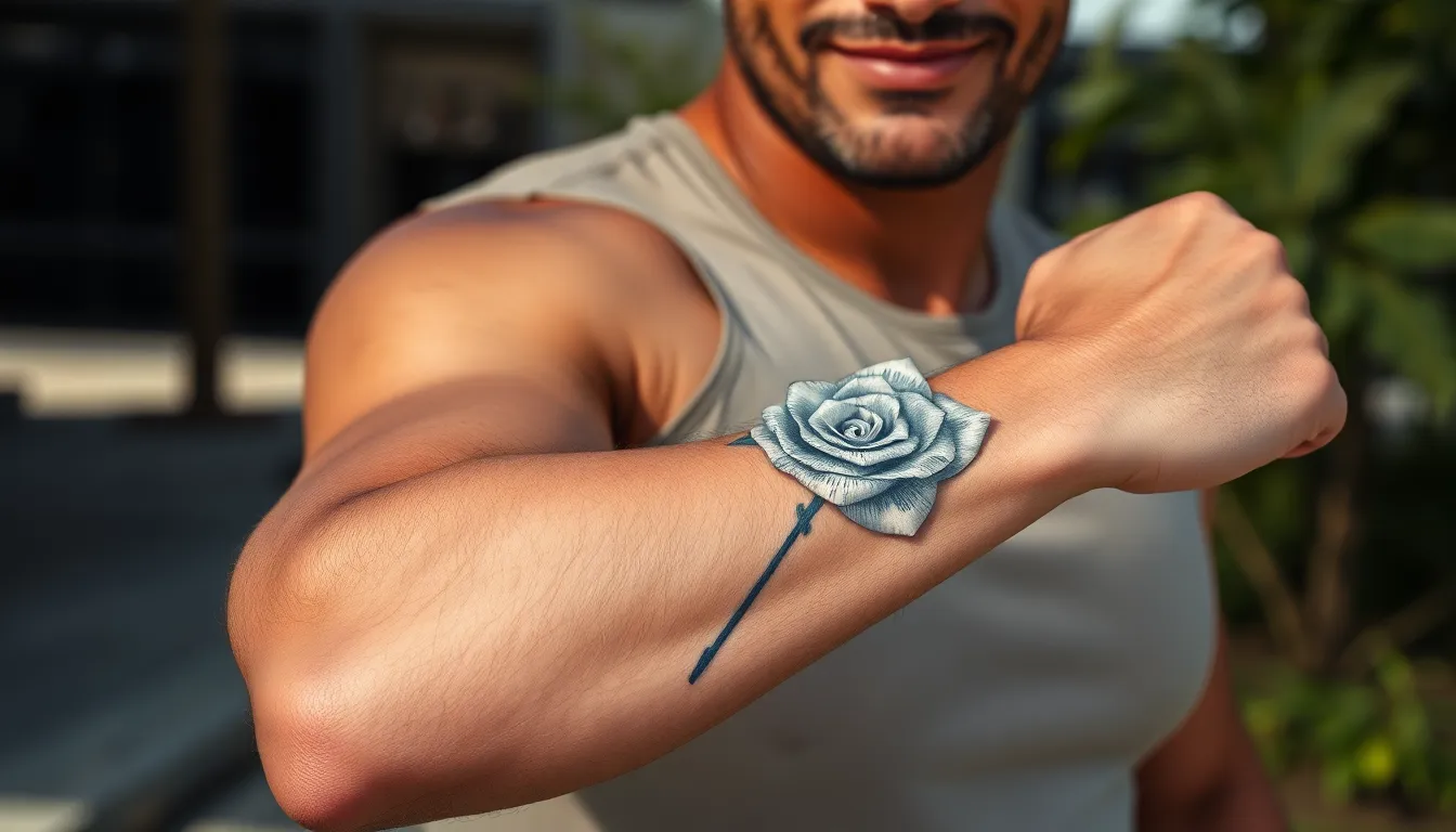 Money Rose Tattoo for Men: Bold Designs & Meanings That Define Success 2 Money Rose Tattoo for Men: Bold Designs & Meanings That Define Success 1