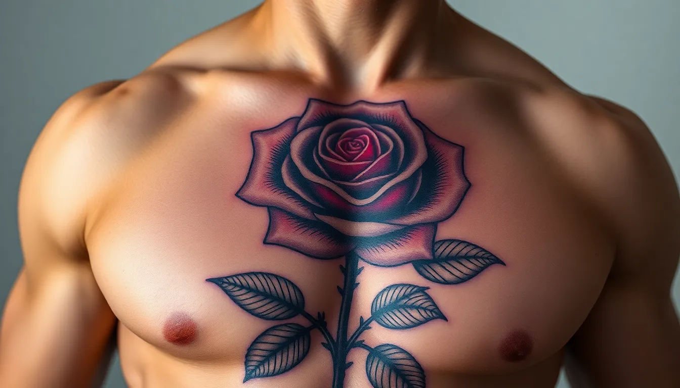 50+ Bold Rose Tattoo Designs for Men: From Classic to Modern Styles 2 50+ Bold Rose Tattoo Designs for Men: From Classic to Modern Styles 1