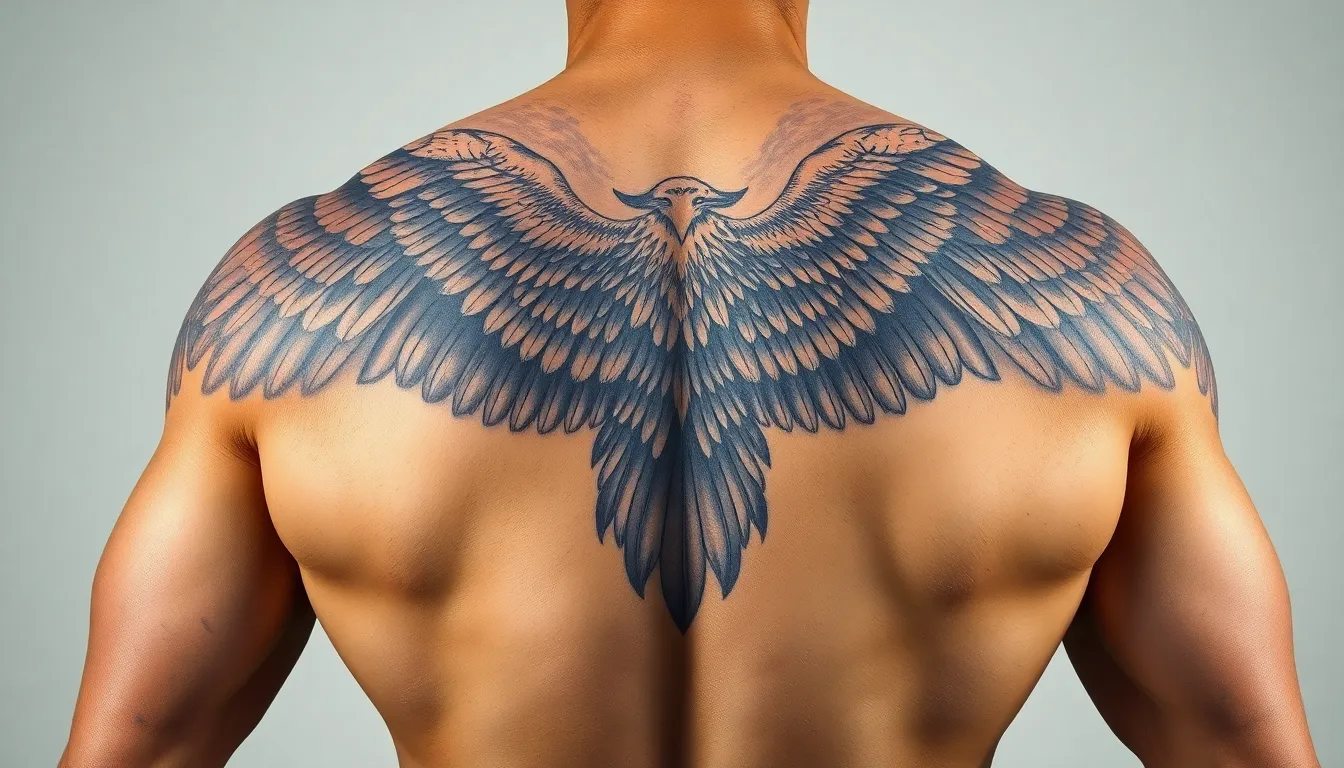 50+ Epic Wings Tattoo Ideas for Men's Backs (Complete Guide 2025) 2 50+ Epic Wings Tattoo Ideas for Men's Backs (Complete Guide 2025) 1
