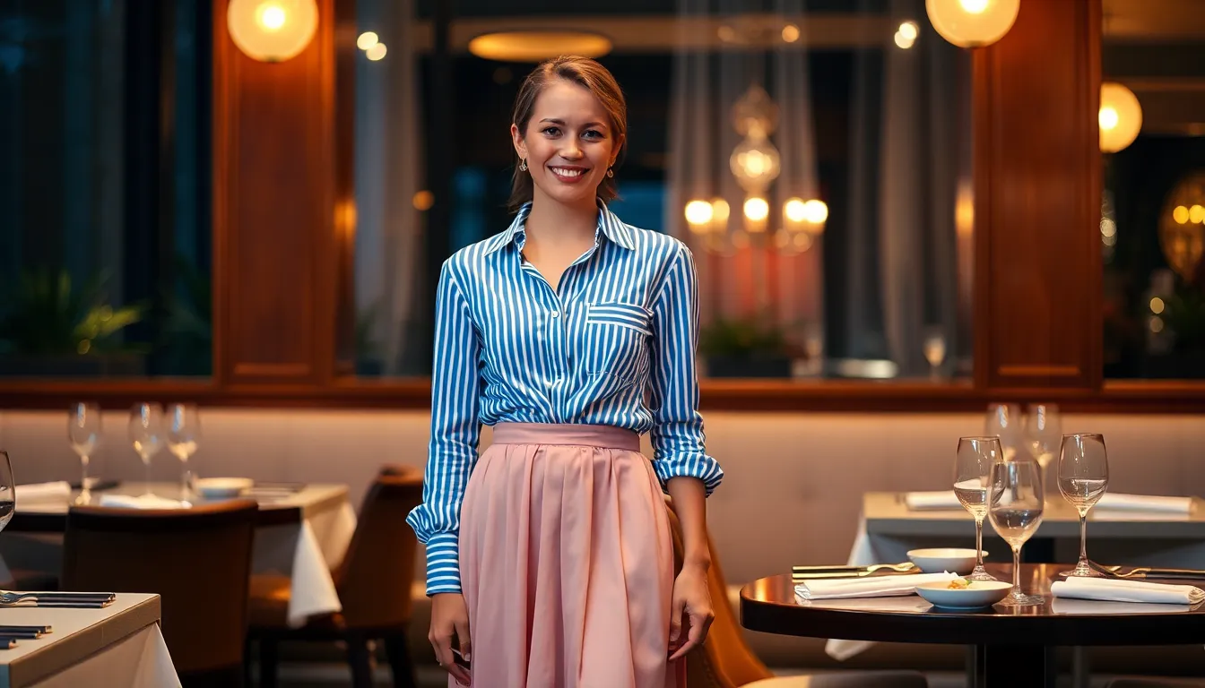 25 Chic Blue and White Striped Shirt Outfit Ideas for Every Occasion 4 25 Chic Blue and White Striped Shirt Outfit Ideas for Every Occasion 3