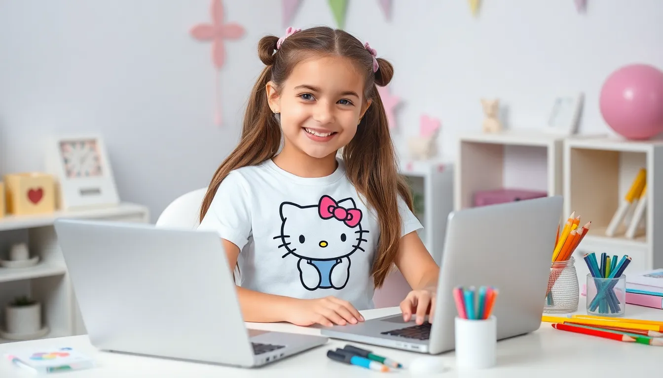 t shirt roblox girl hello kitty