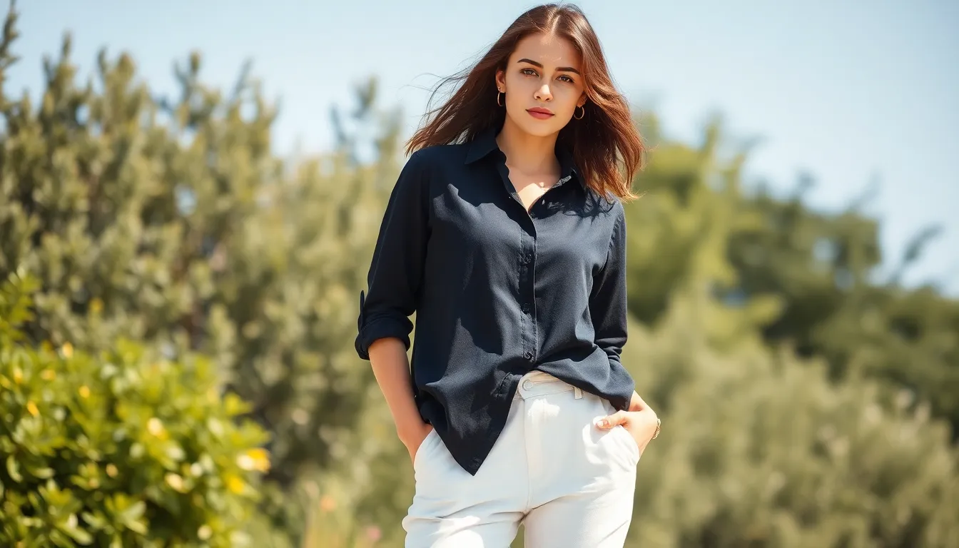 25 Chic Black Button Down Shirt Outfit Ideas for Every Occasion 8 25 Chic Black Button Down Shirt Outfit Ideas for Every Occasion 7