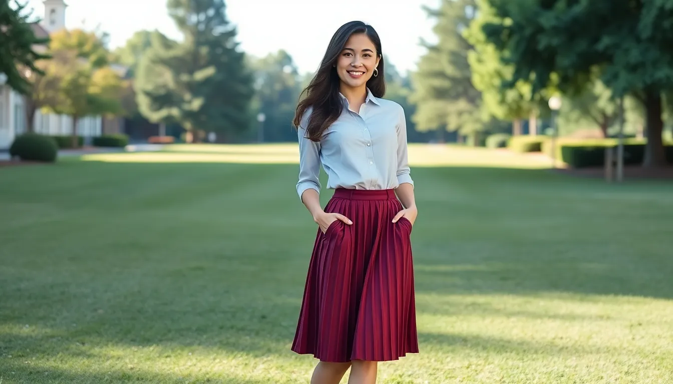 25 Chic Skirt and Shirt Outfits That'll Make You Look Effortlessly Stylish 8 25 Chic Skirt and Shirt Outfits That'll Make You Look Effortlessly Stylish 7