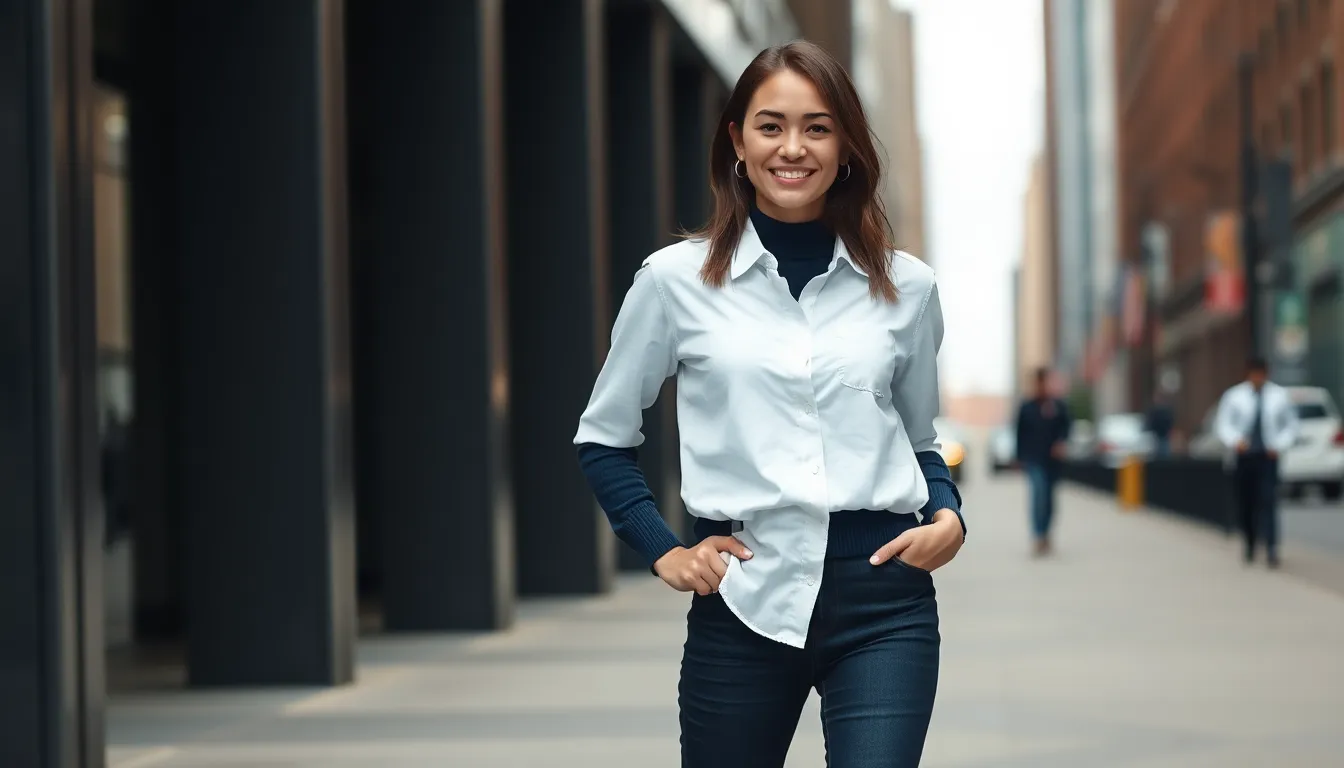 25 Chic White Button Up Shirt Outfit Ideas for Every Occasion in 2025 8 25 Chic White Button Up Shirt Outfit Ideas for Every Occasion in 2025 7