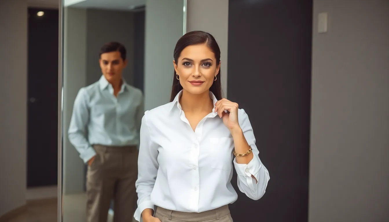 25+ White Collared Shirt Outfit Ideas for Work, Dates & Casual Days 11