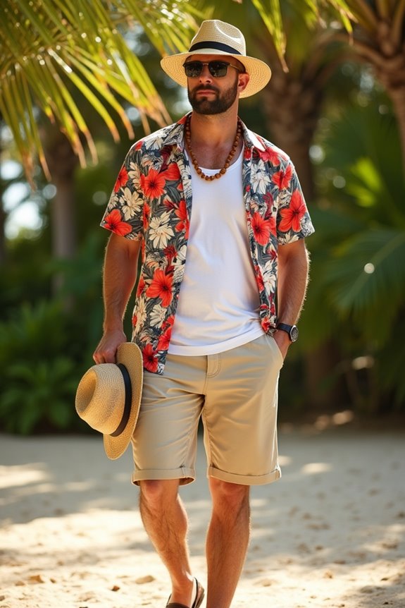 aloha shirt with linen bottoms