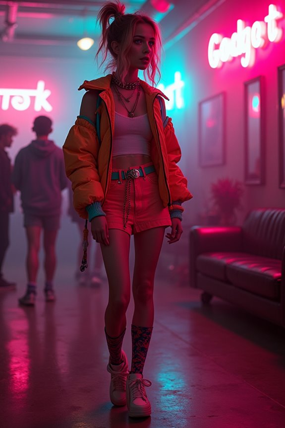 bottom anchors bold 80s vibe outfits
