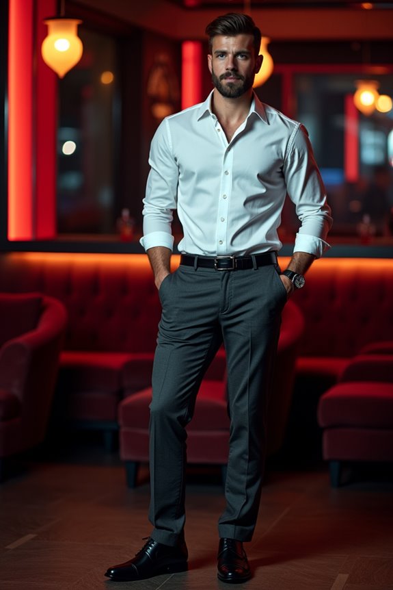 crisp shirts tailored trousers