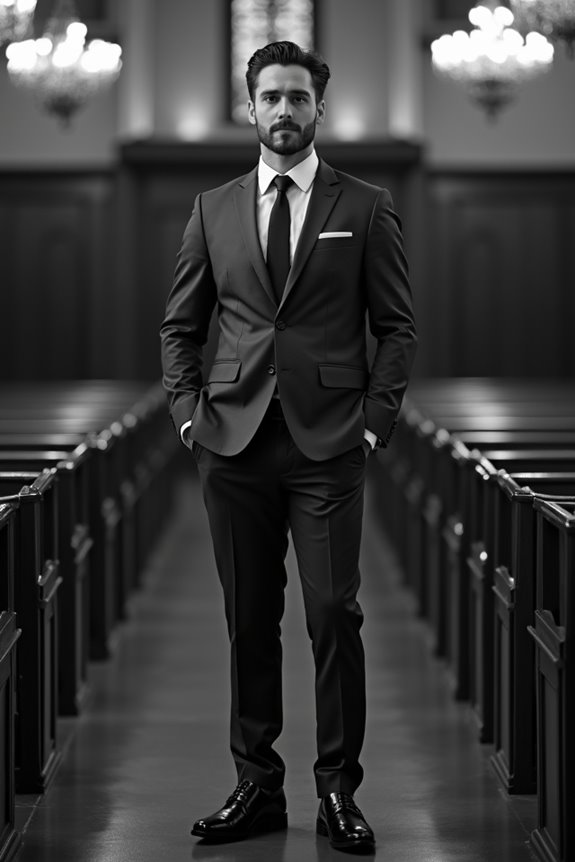 dark leather formal footwear minimal accessories