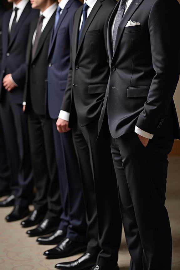 dark suit white shirt conservative tie