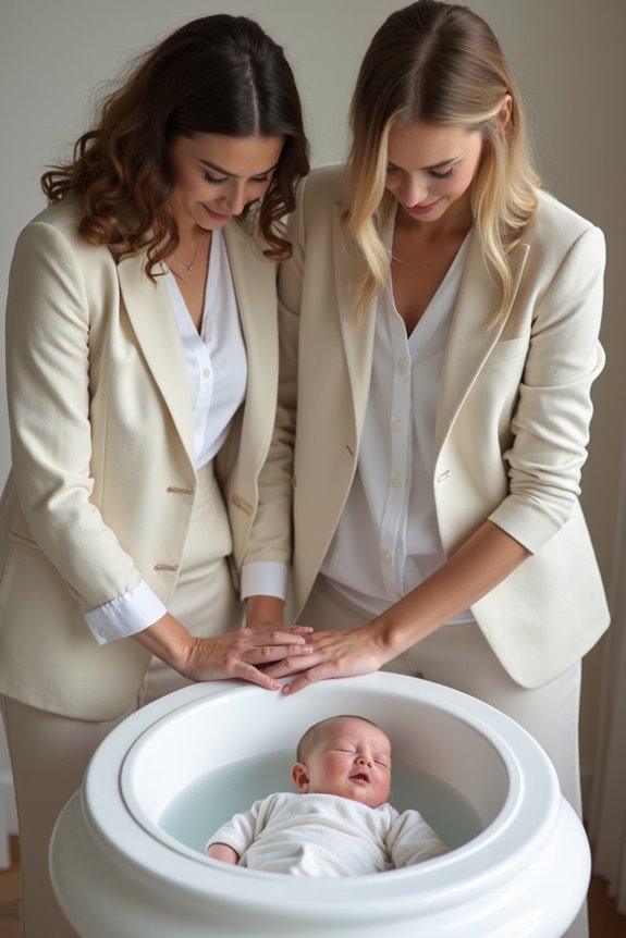 modest coordinated baptism attire