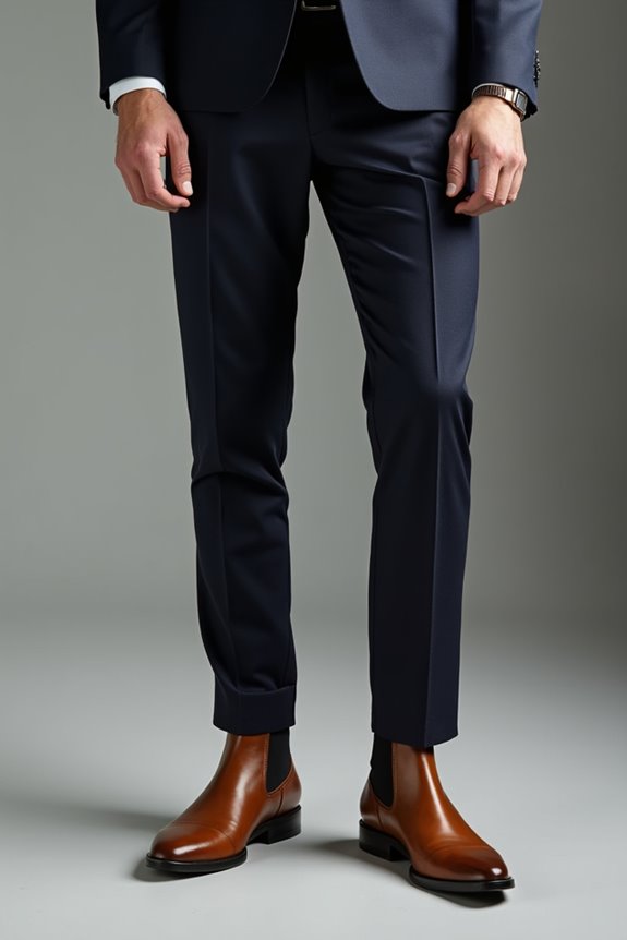 tailored slacks elevate chelsea boots