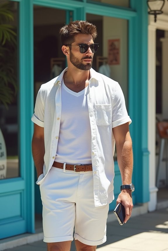 white shorts three summer vibes